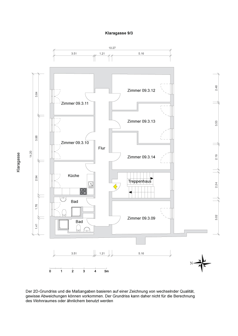 Grundriss WG Klara 9 3