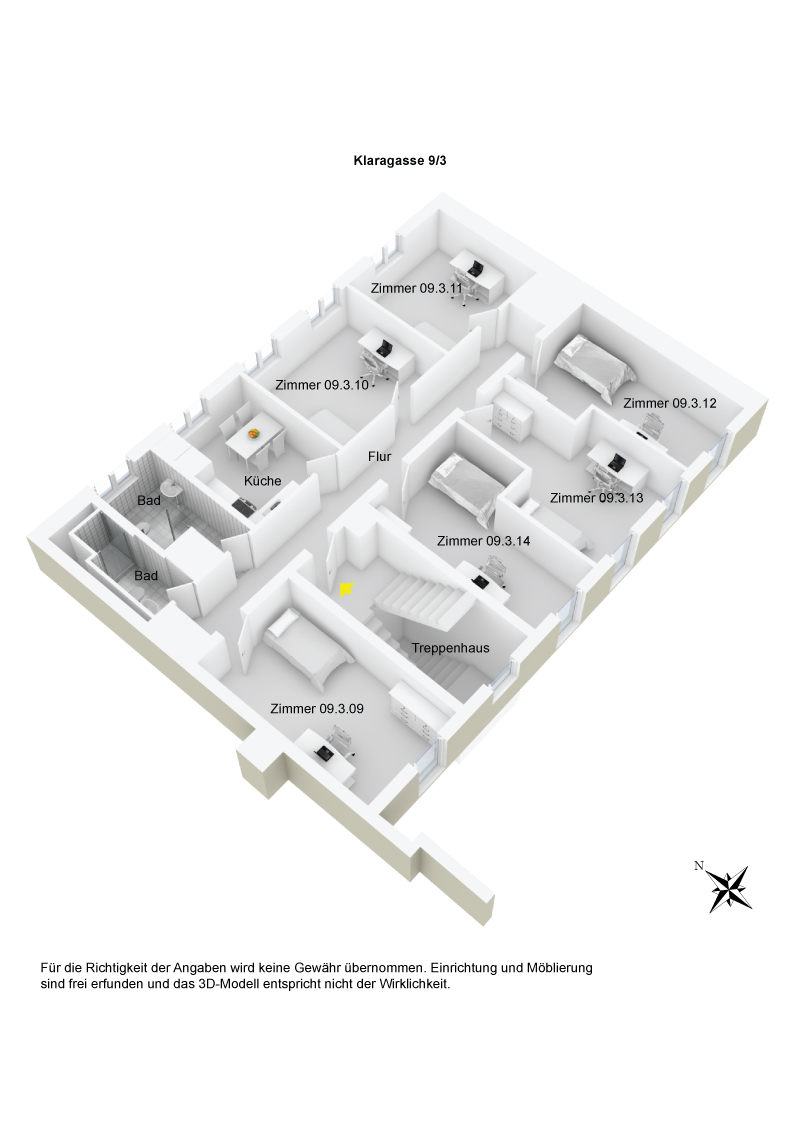 Grundriss WG Klara 9 3