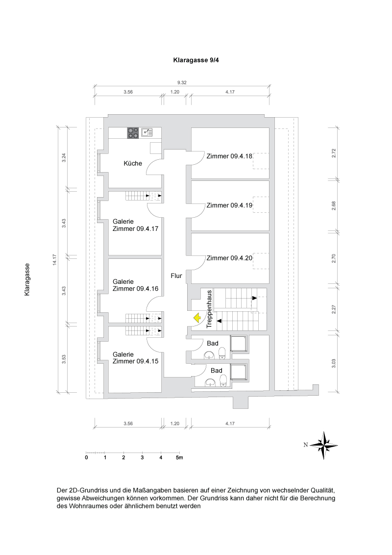 Grundriss WG Klara 9 4
